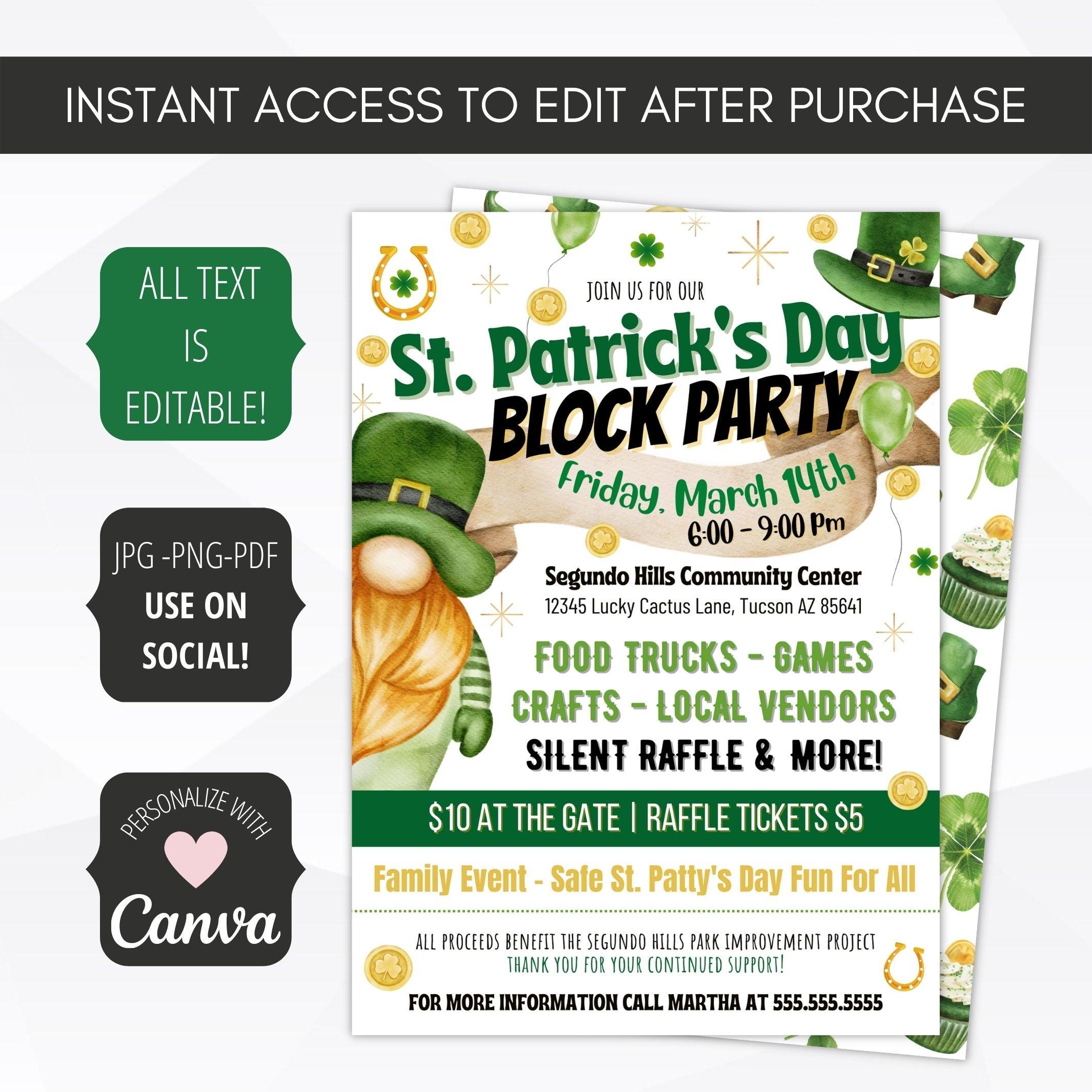 st patricks block party neighborhood community hoa