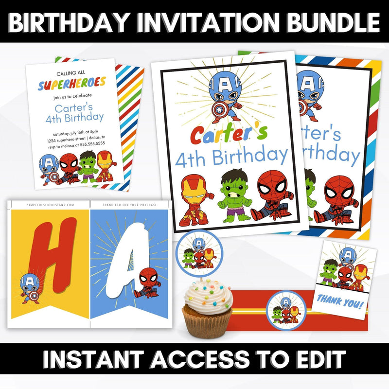 superhero birthday bundle