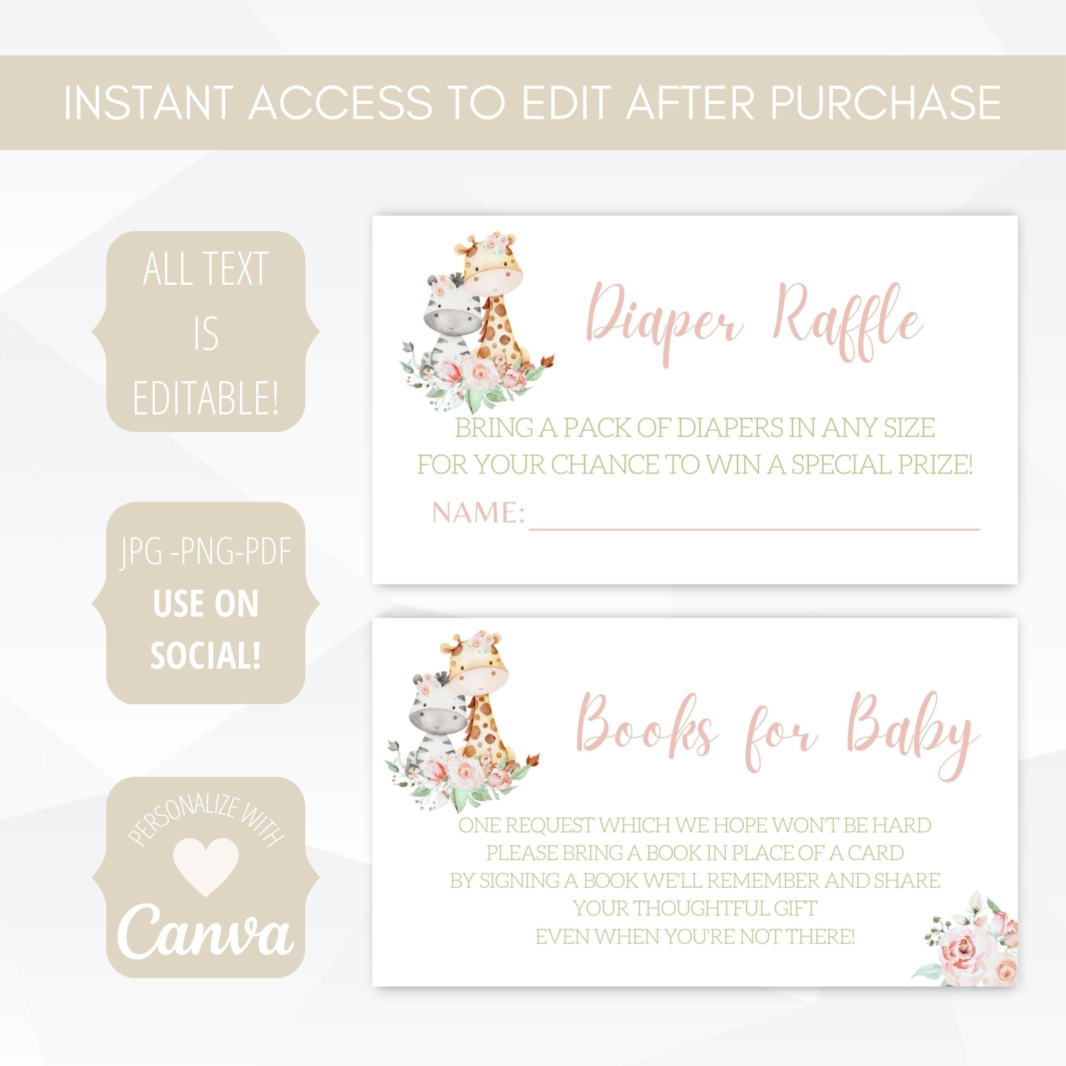 pink floral greenery baby shower books for baby