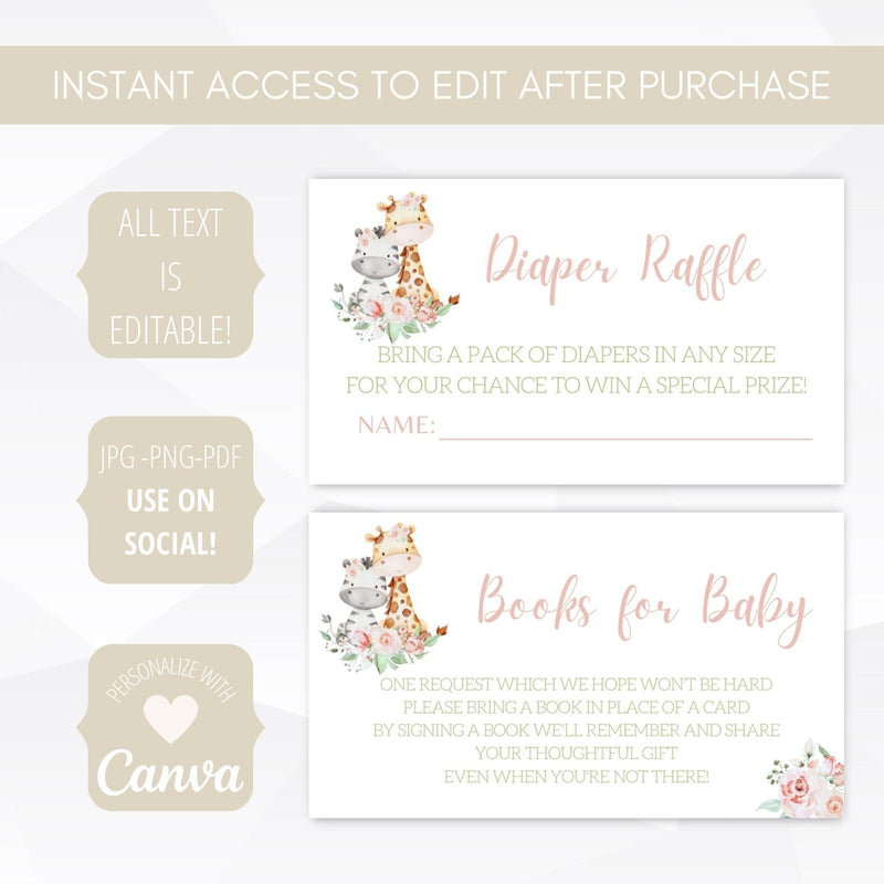 pink floral greenery baby shower books for baby