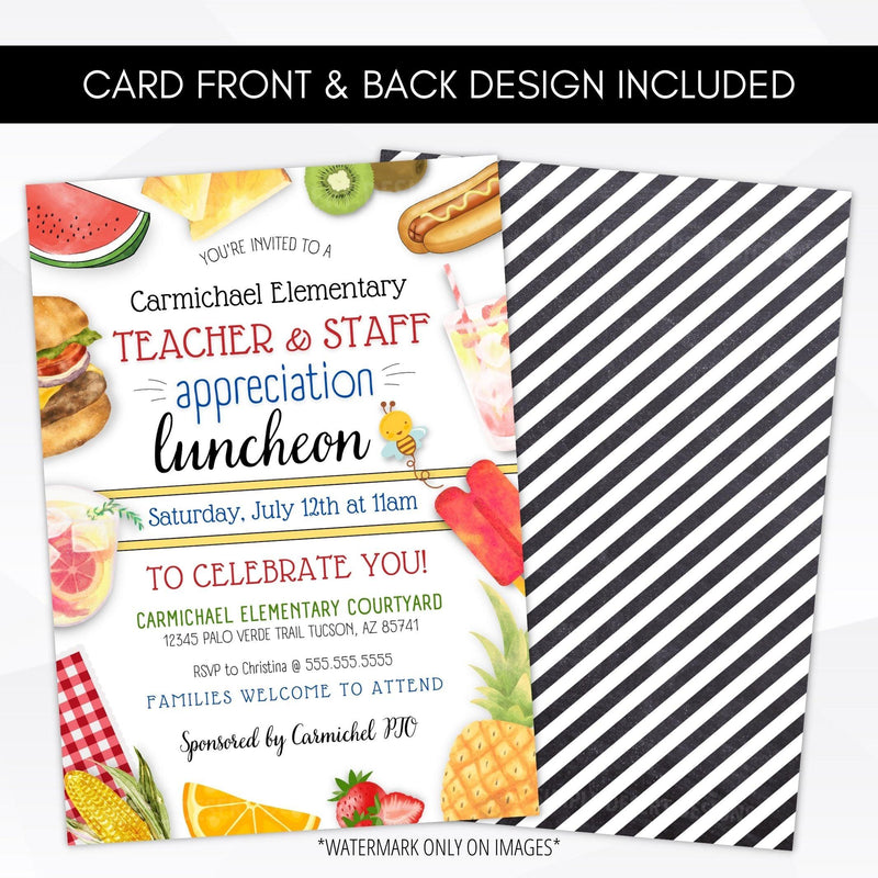 back to school party invitation