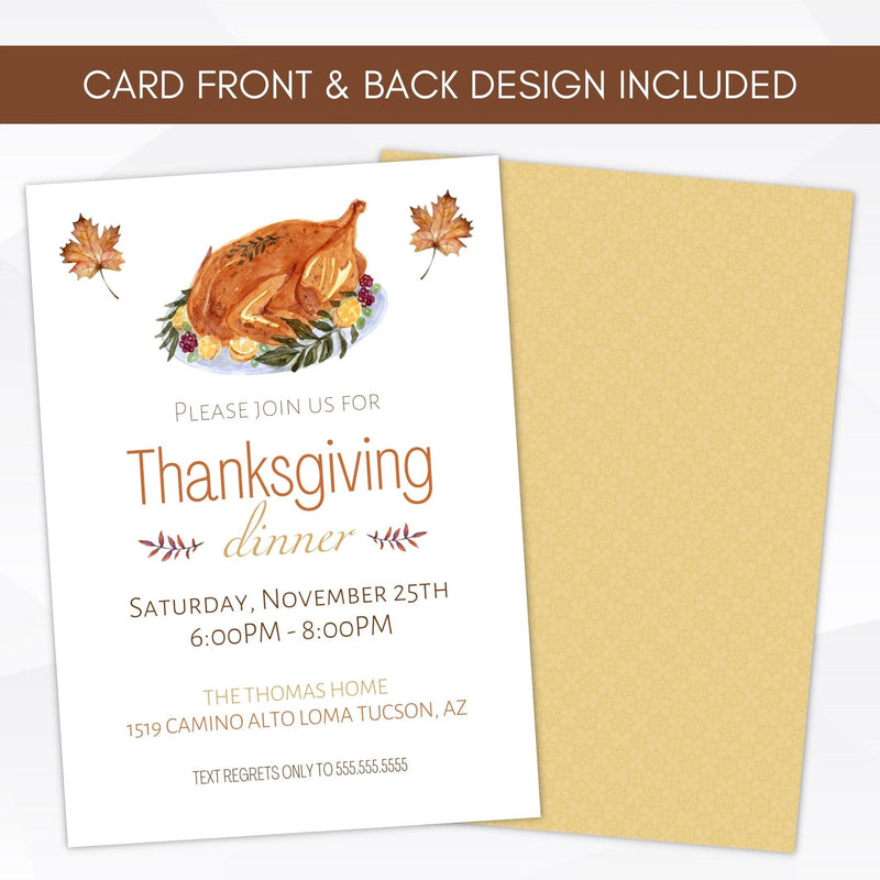 printable thanksgiving feast invitation