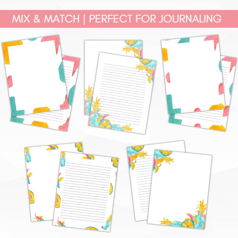 printable journal paper writing paper set