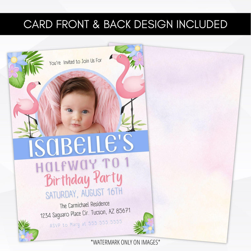 tropical theme party invitation