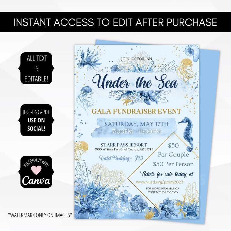 non profit fundraiser invite template