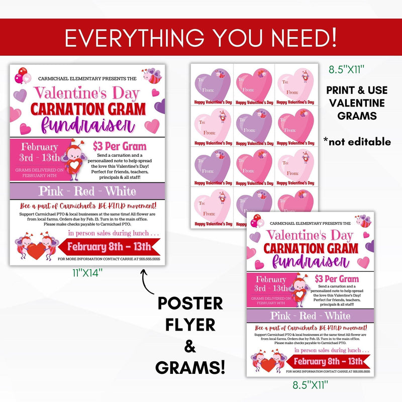 school pto fundraiser valentines