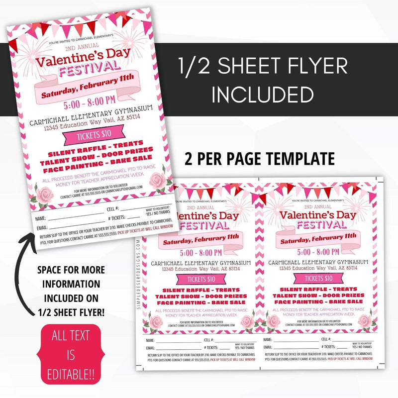 valentines day community event flyer