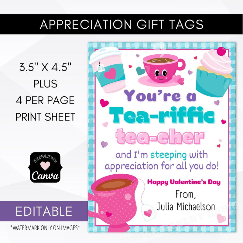 Valentines Teacher Appreciation Tag