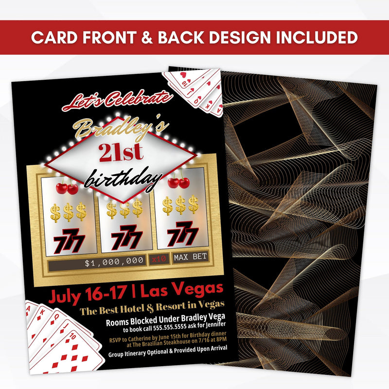 custom las vegas destination event invitations