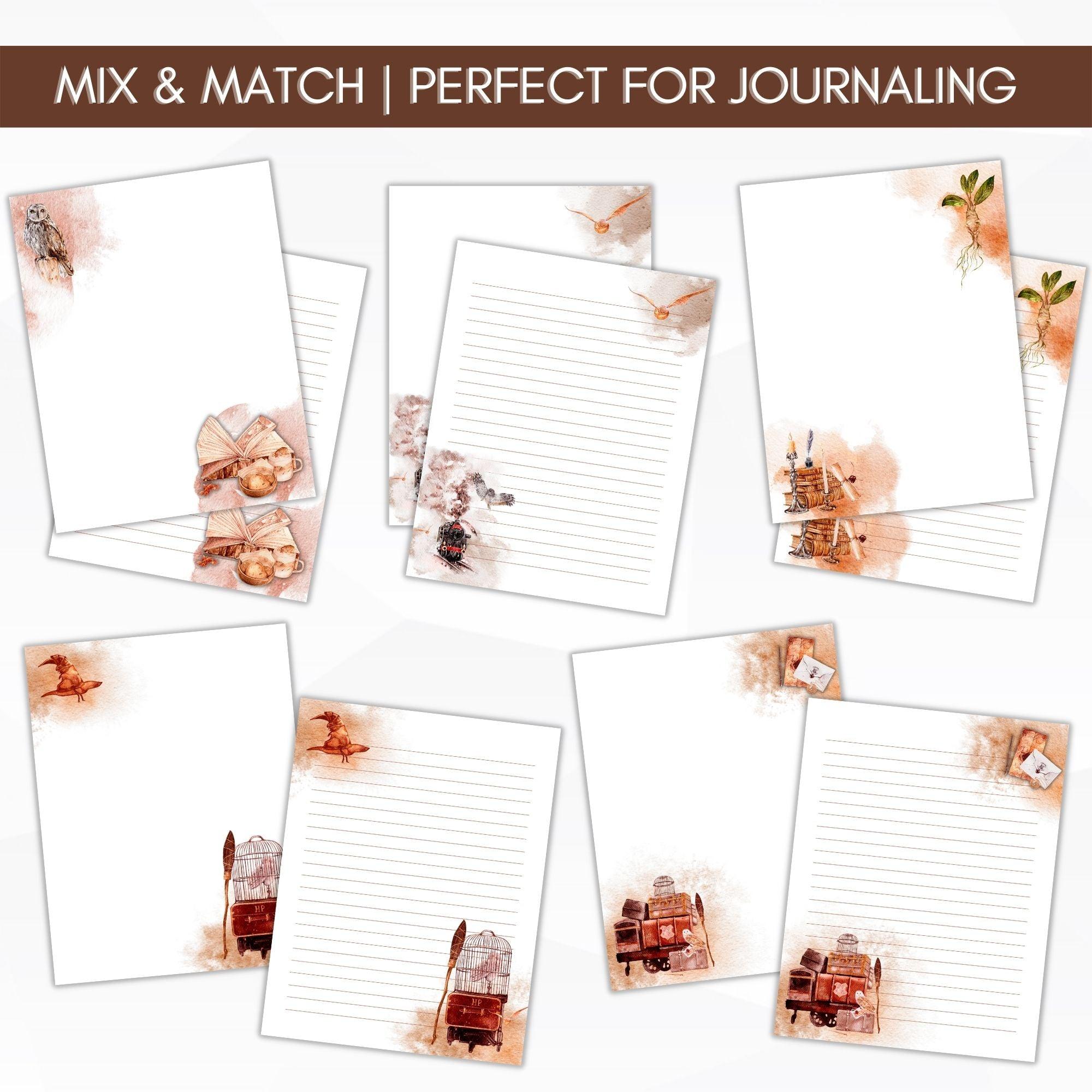 wizarding world stationery paper set printable
