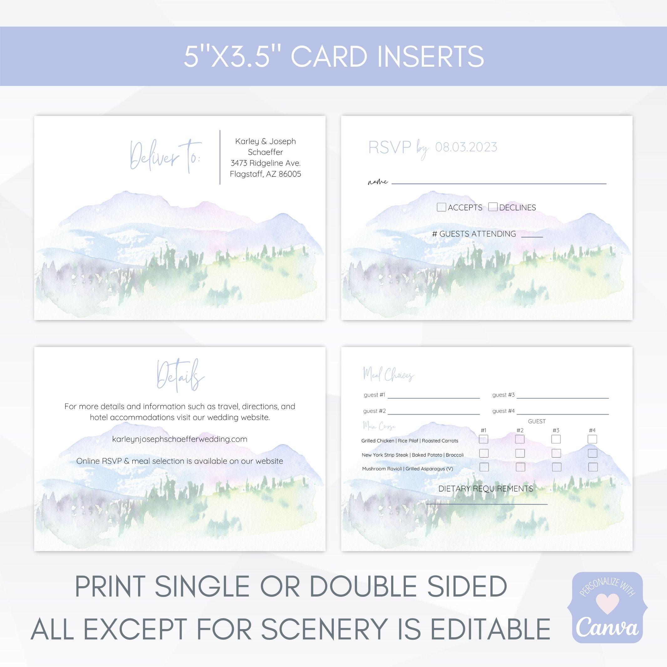 artsy watercolor outdoor wedding invitation