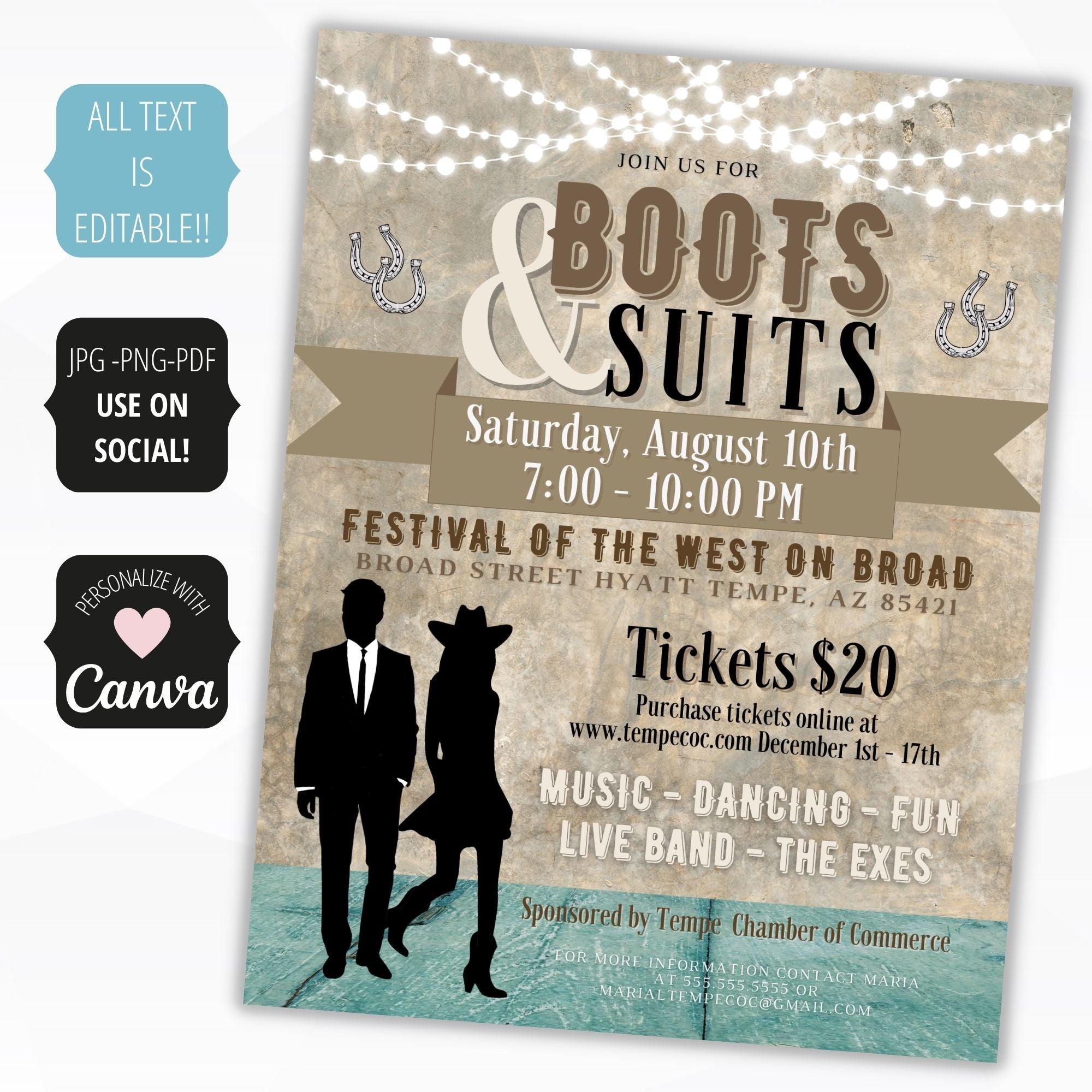 country western barn dance invitation