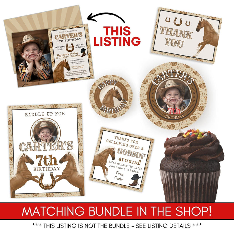 saddle up birthday party invitation
