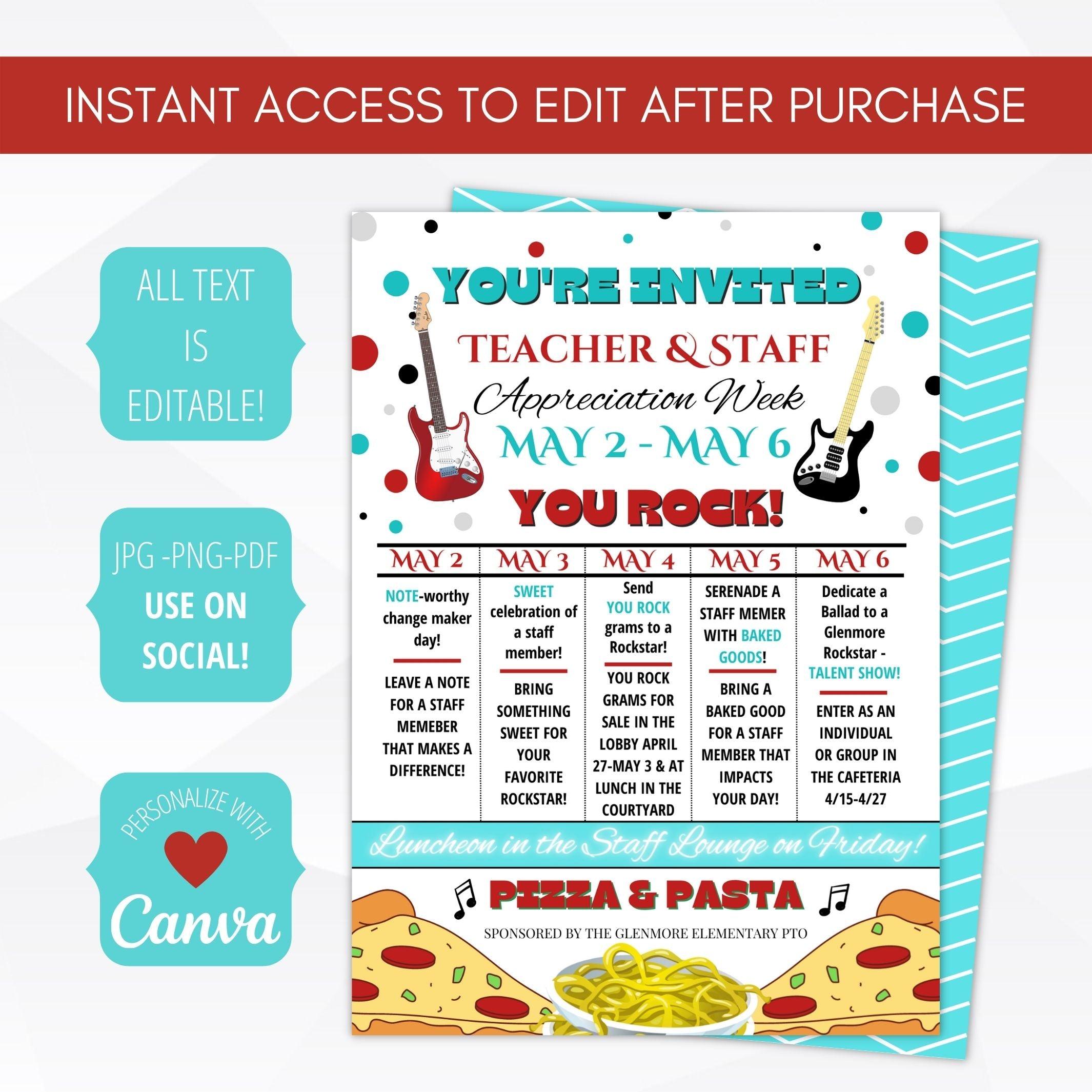 teacher appreciation week invite