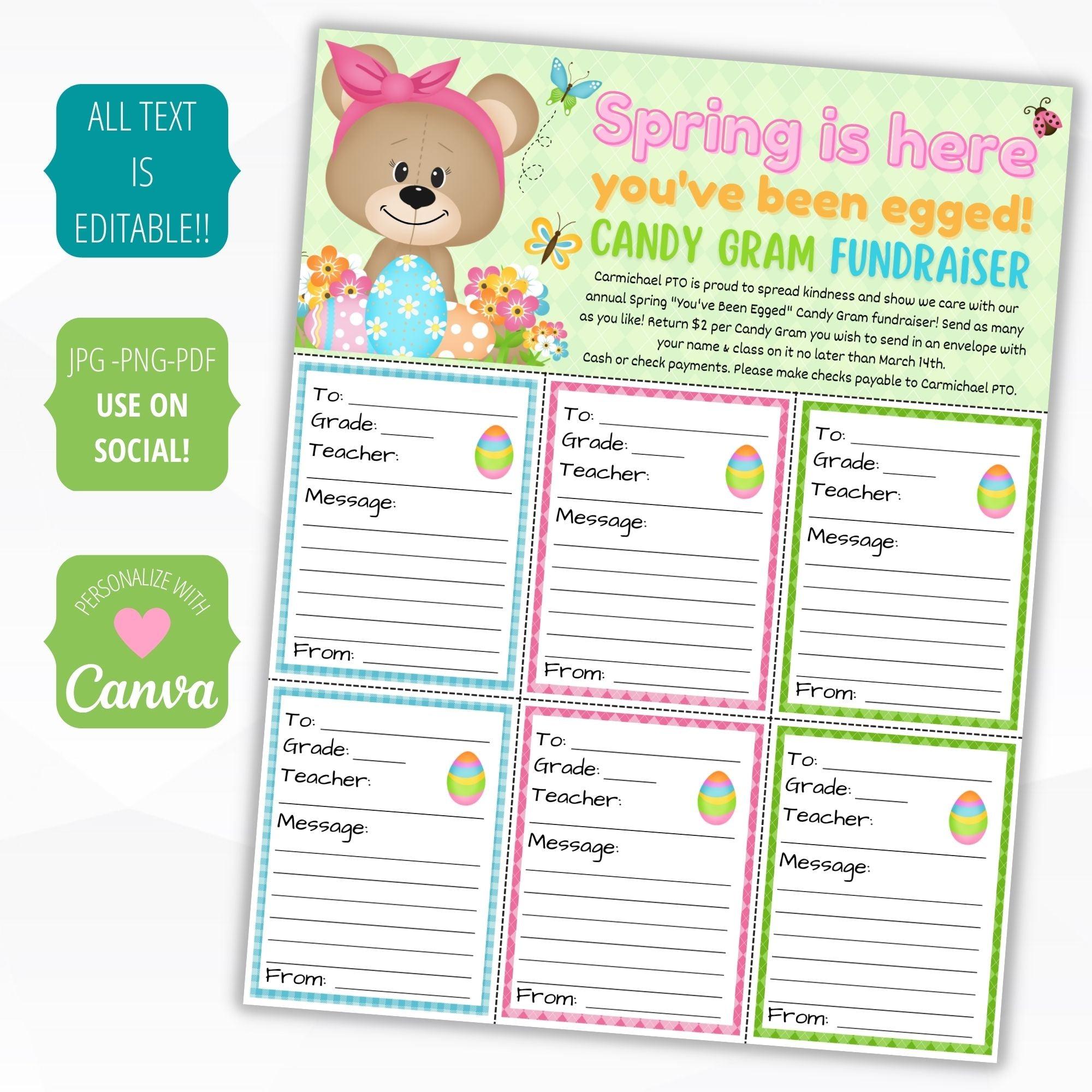 Easter candy grams for school PTO PTA