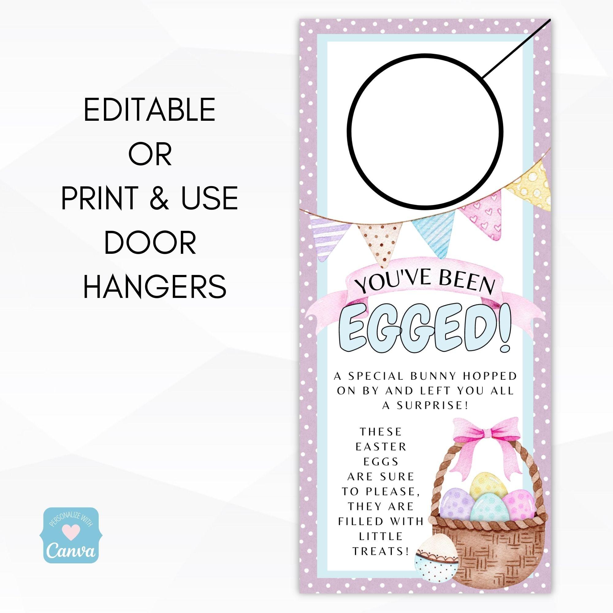 you've been egged door hanger