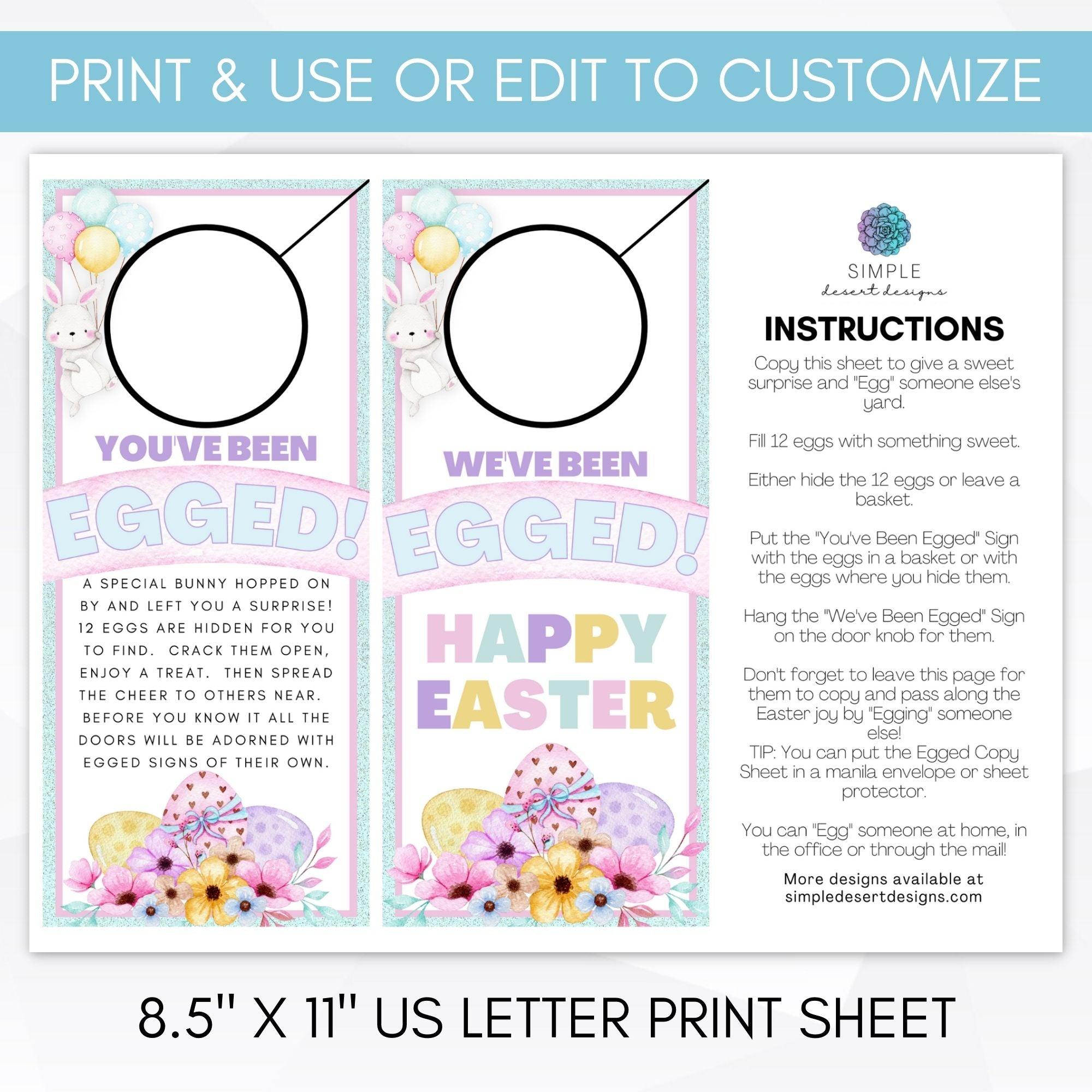 egg hunt printable Easter game