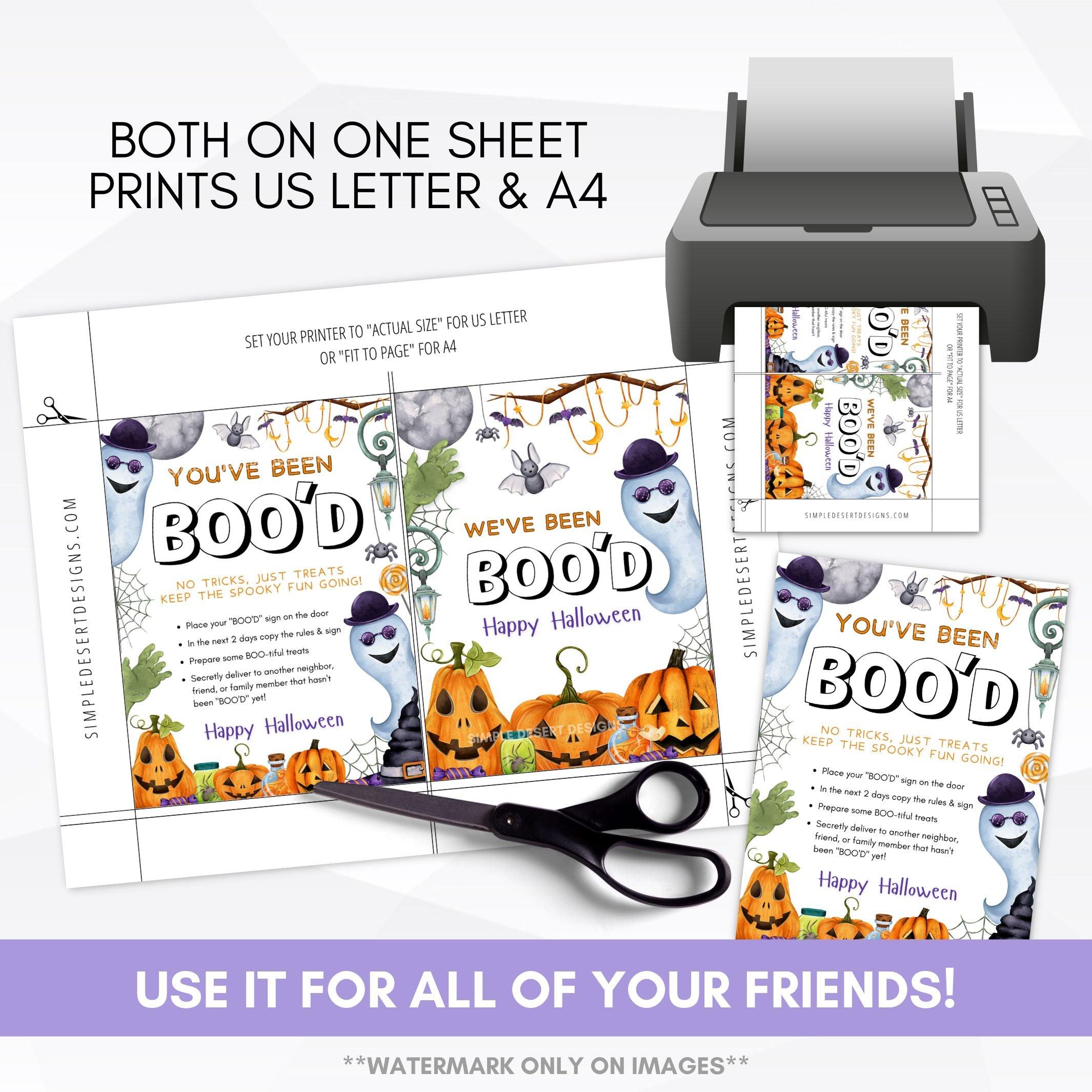 youve been bood printable halloween gift cards for candy grams office or holiday treats