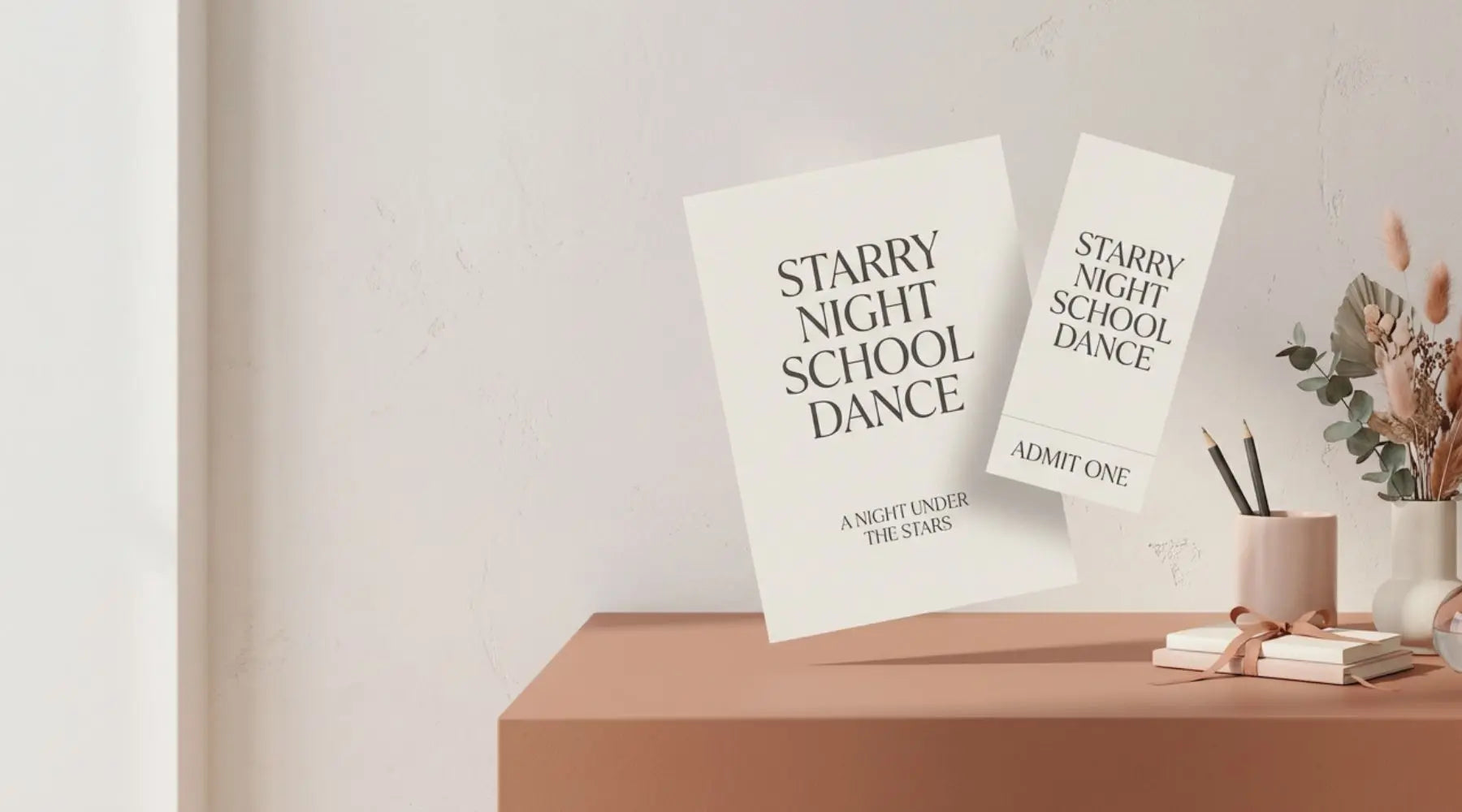 Step by Step Guide to planning a school dance with editable Canva event templates.