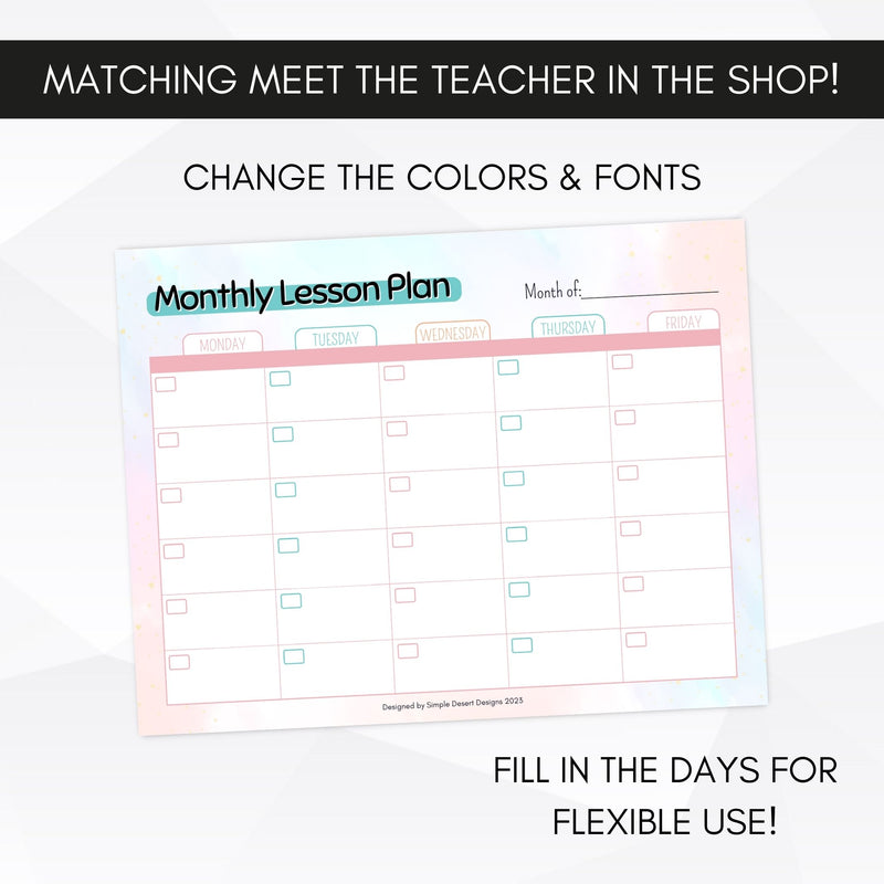 teaching plan templates