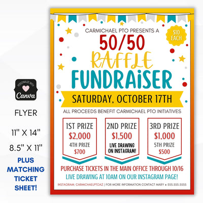 50 50 raffle flyer