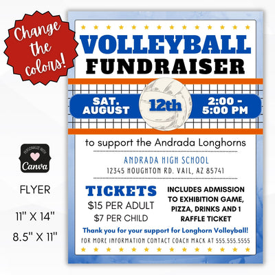 volleyball fundraising flyer