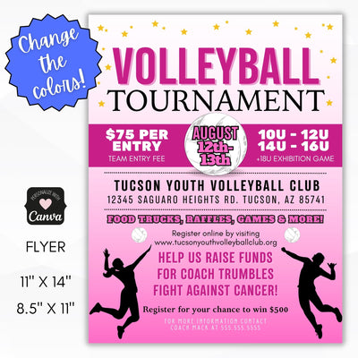 volleyball tournament flyer