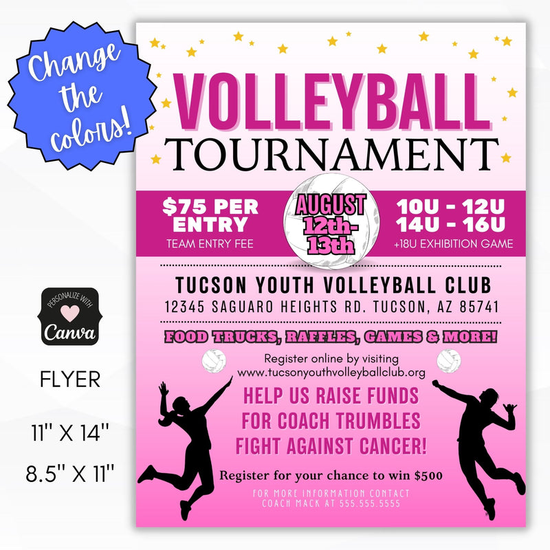 volleyball tournament flyer