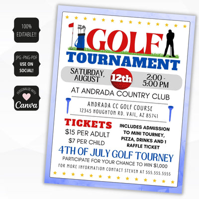 golf tournament flyers