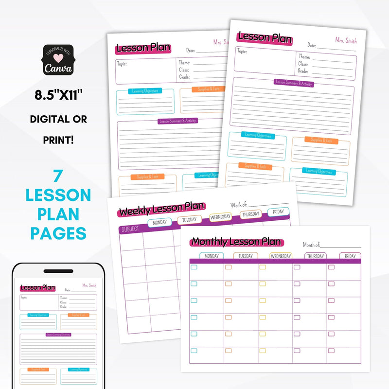 printable lesson plan templates