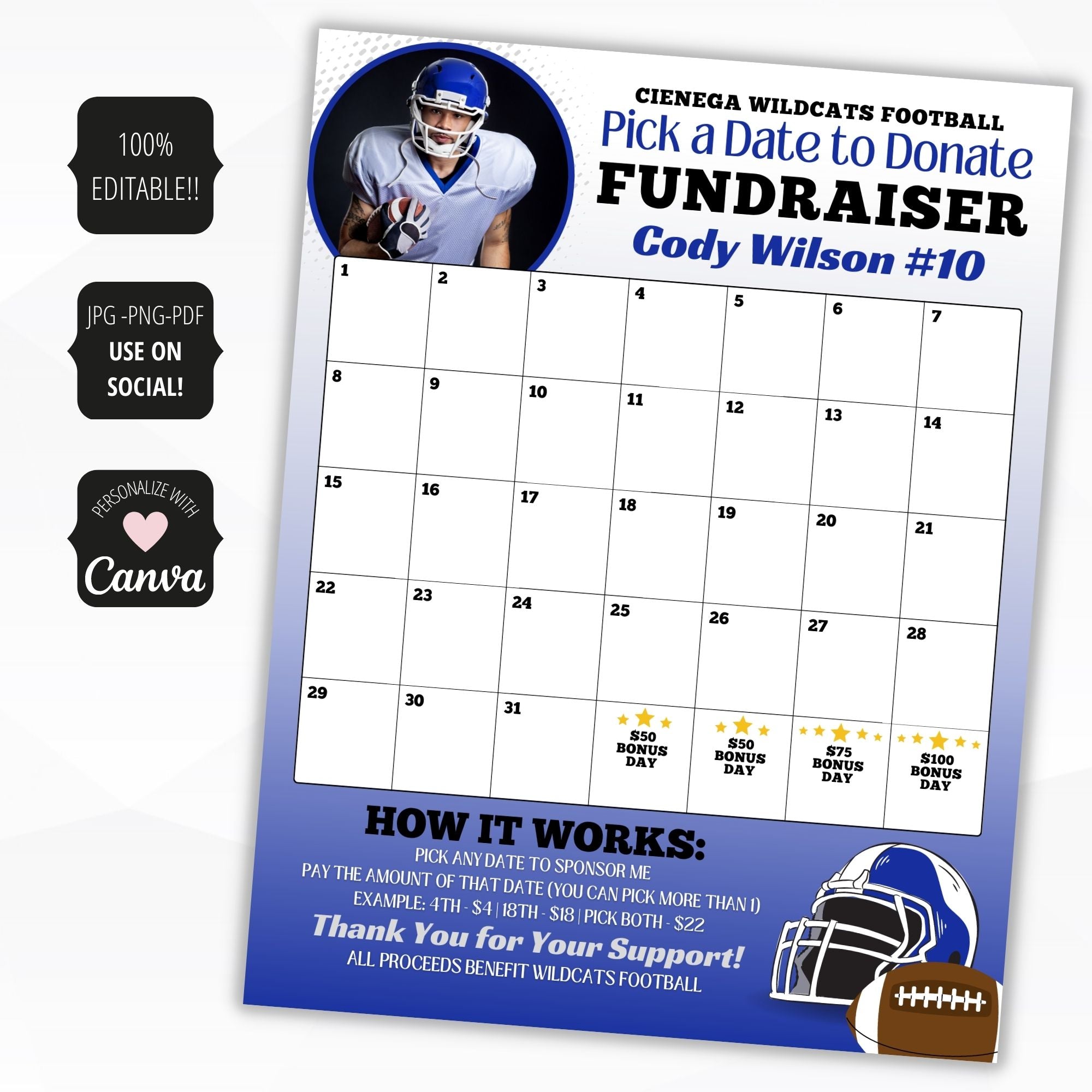 calendar fundraiser