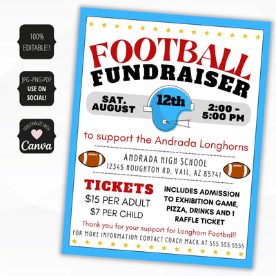 football fundraiser flyer