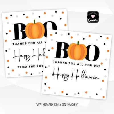 happy halloween gift tags