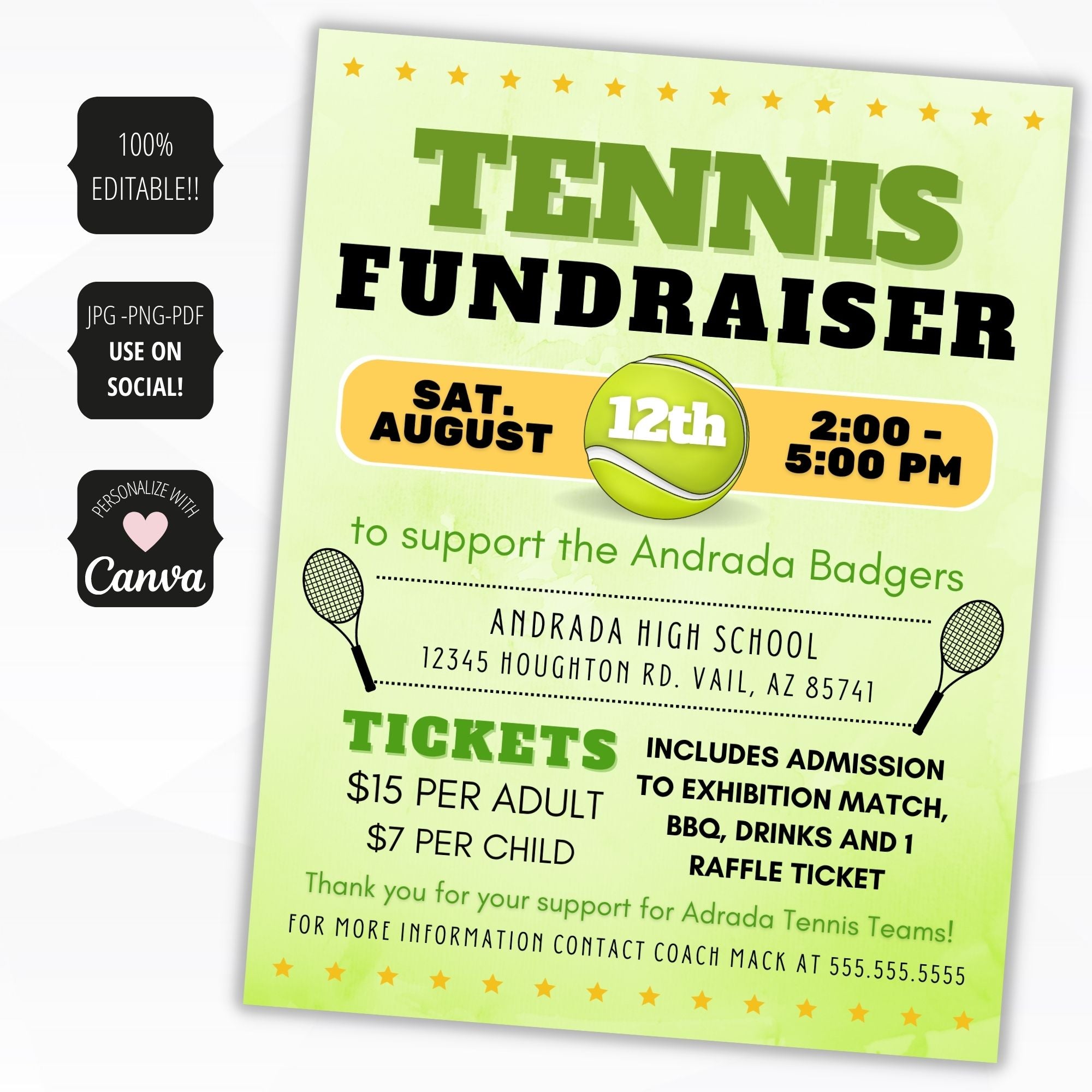 tennis fundraising idea