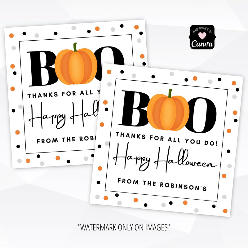 happy halloween gift tags