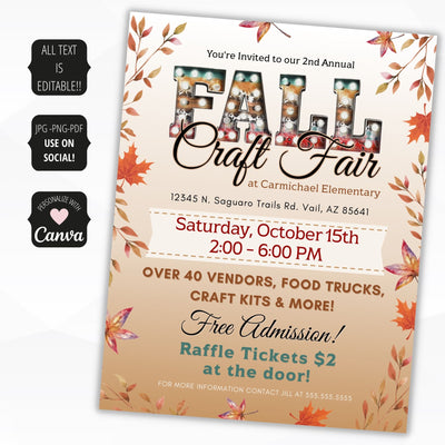 fall craft fair posters