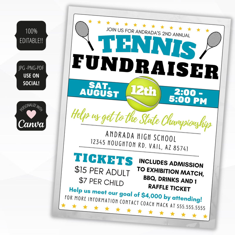 tennis fundraising ideas