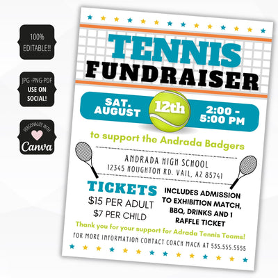 tennis fundraising ideas