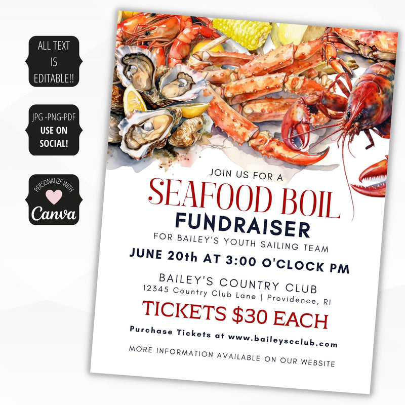 seafood dinner poster
