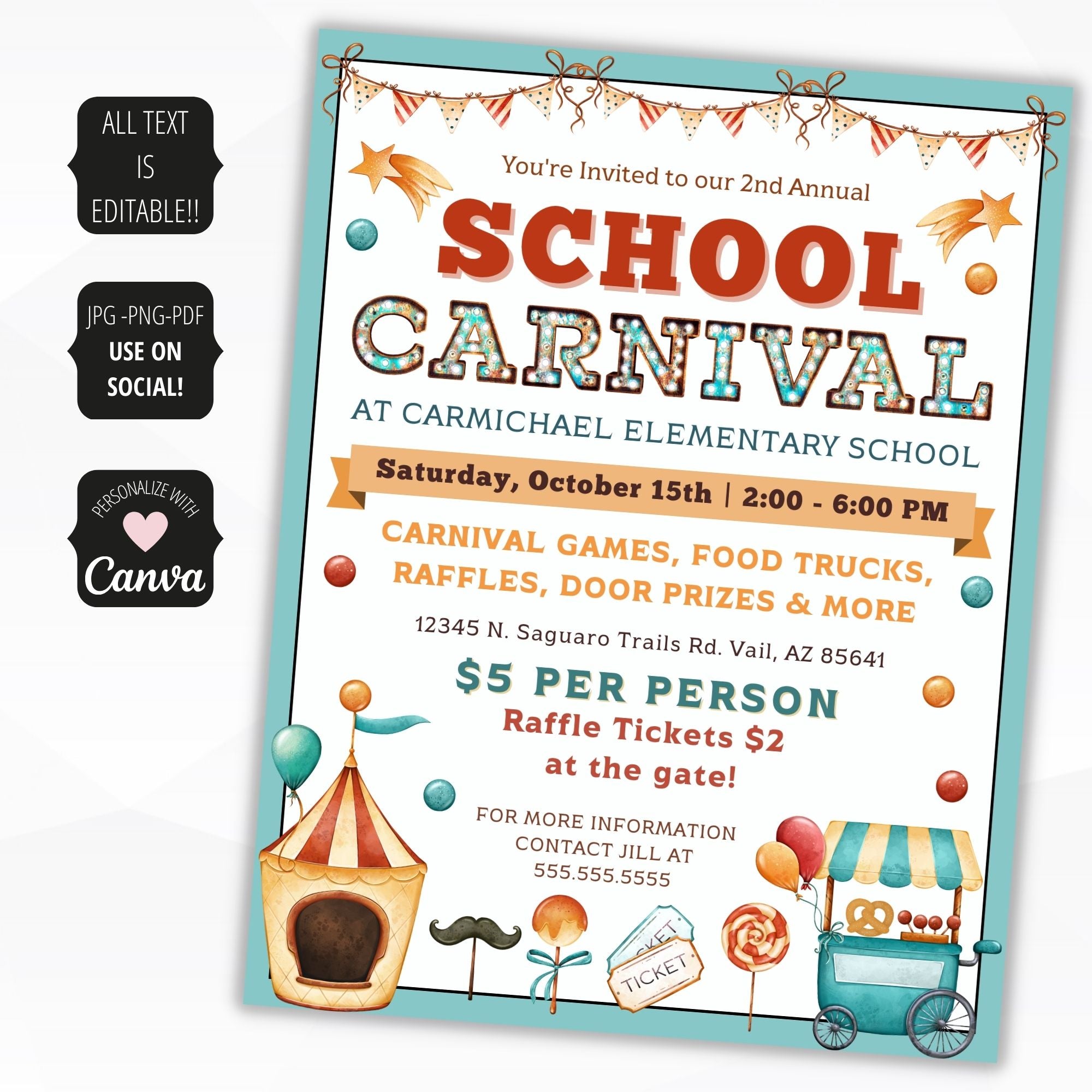 School Carnival Poster Template