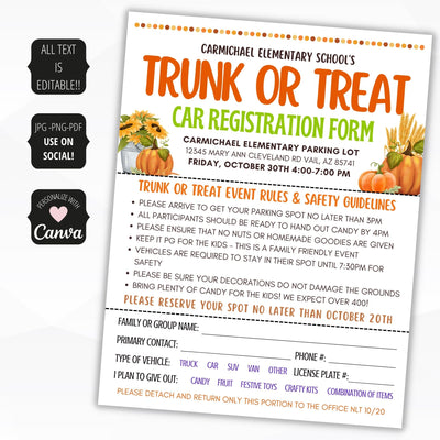 trunk or treat invitation