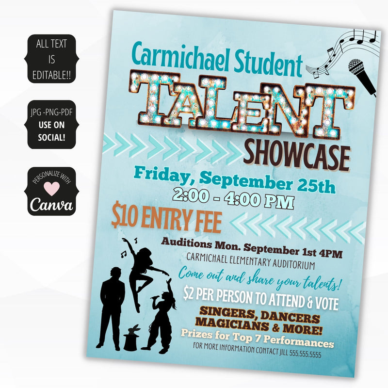 school talent show flyer