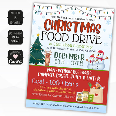 canned food drive christmas