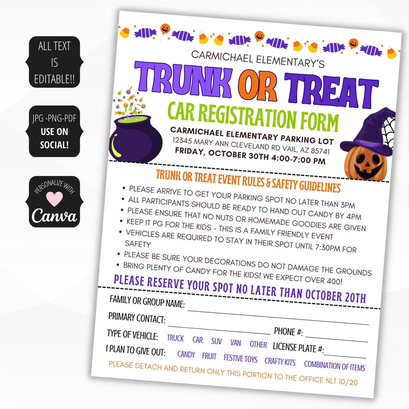 trunk or treat flyers