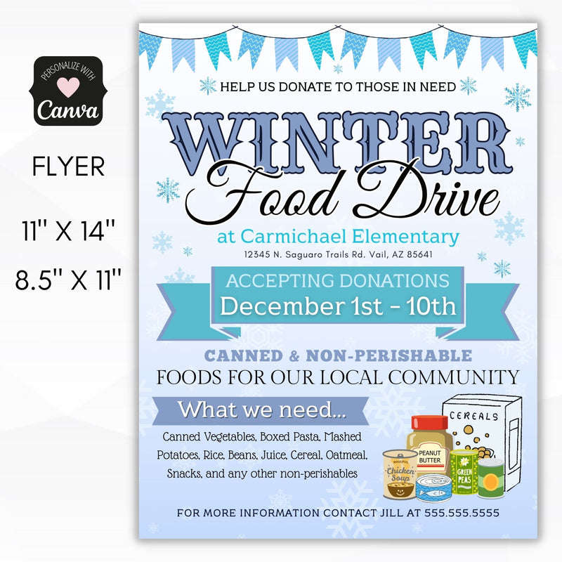 food drive flyers
