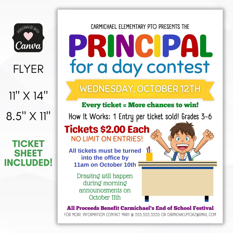 principal for a day fundraiser