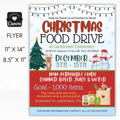 christmas food drive flyers