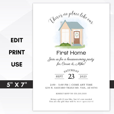 first home housewarming party invitation