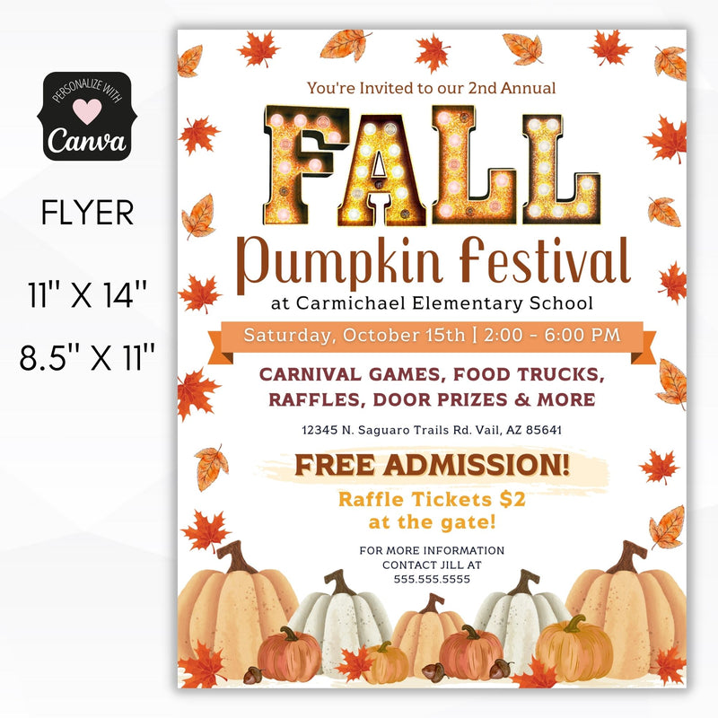 fall pumpkin festival flyer