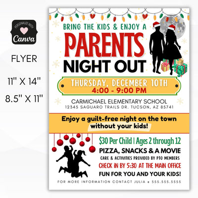 parents night out flyer